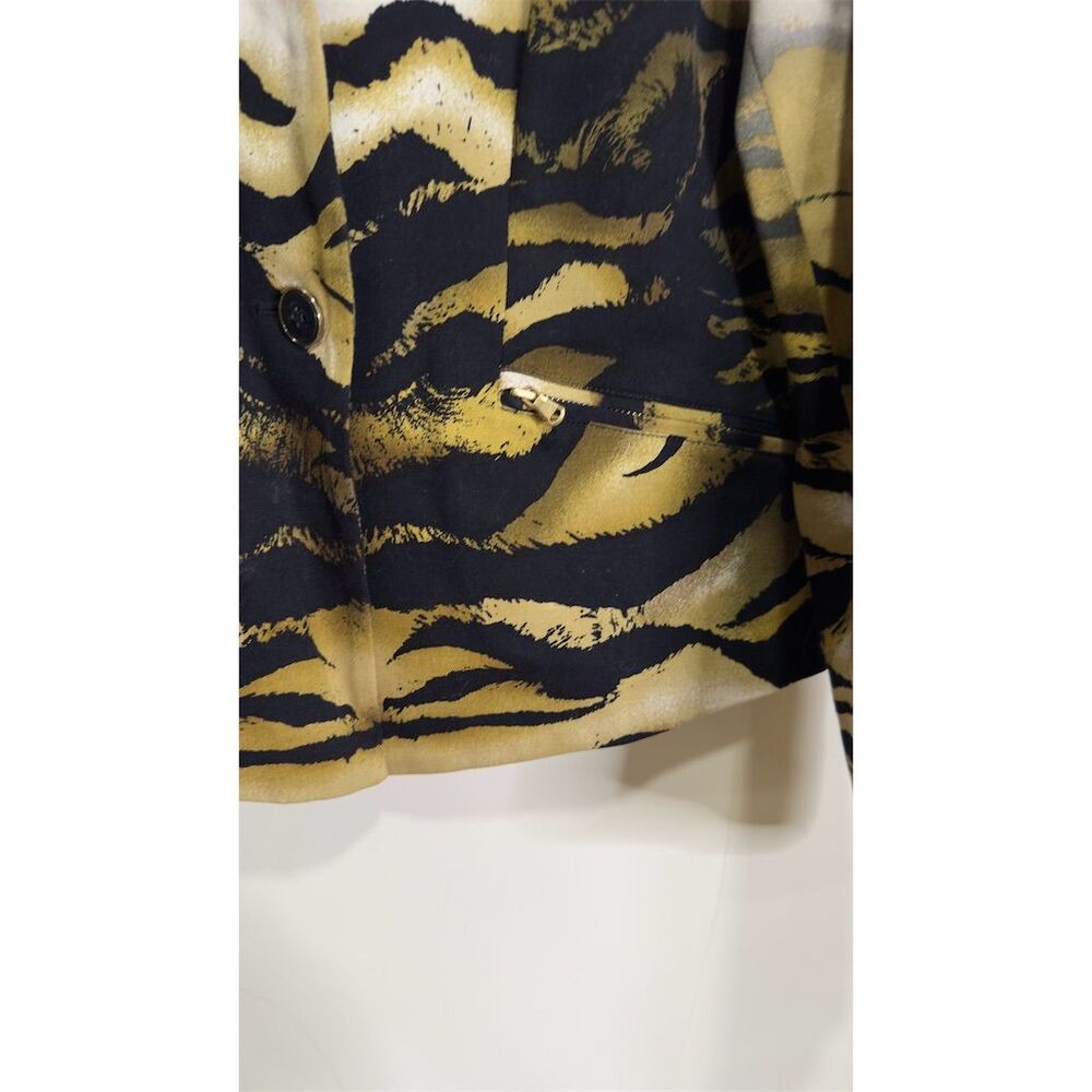 Chico's Black Label Women's Animal Print Jacket Zipper Sleeves Size 0 Mu… - Picture 10 of 16